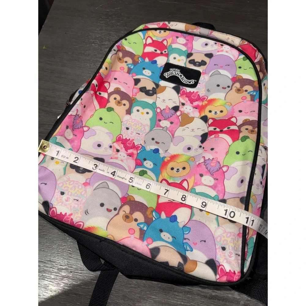 Squishmallows Kids Backpack Multicolor All Over Character Print School Bag 15in
